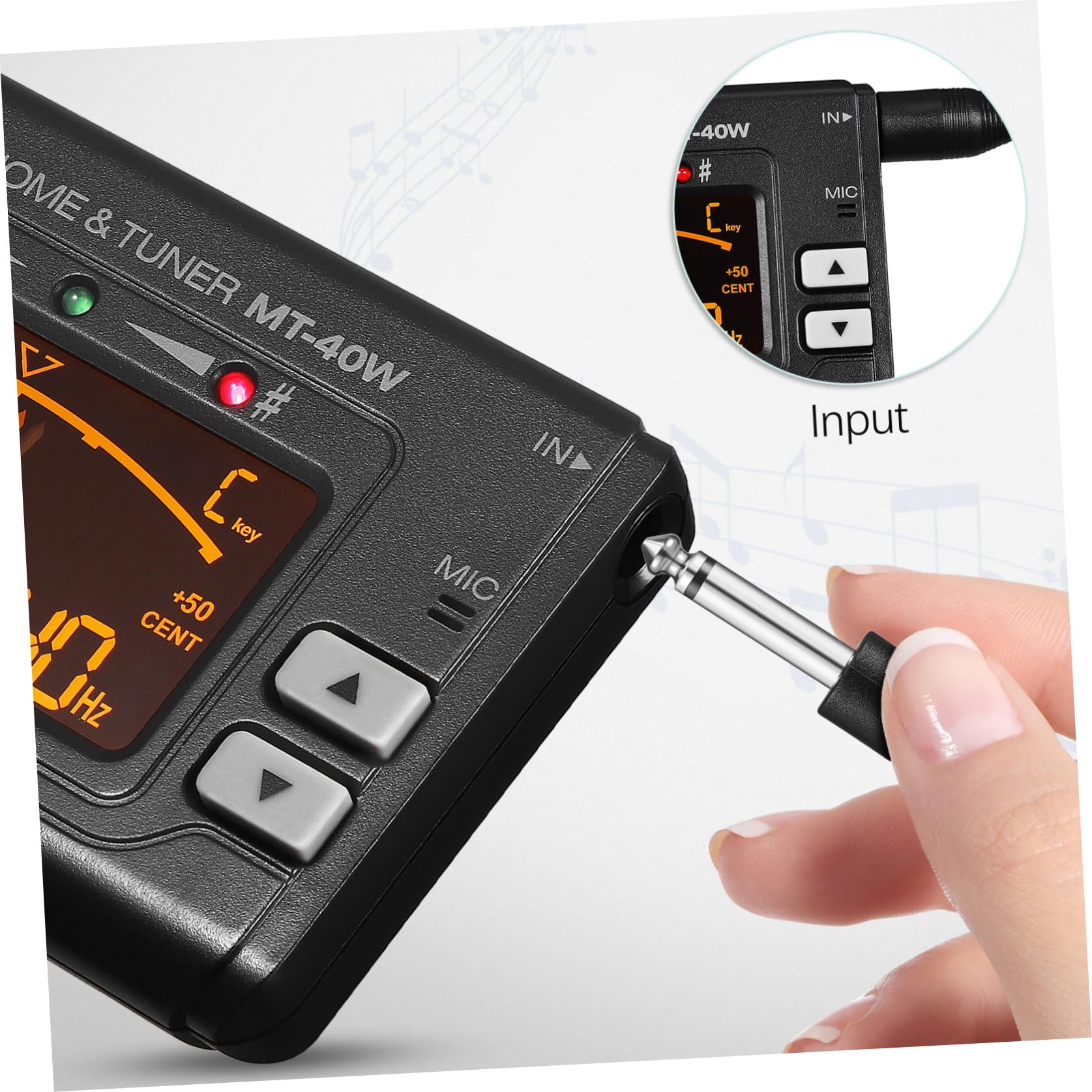 Afinador de Clip para Instrumentos Pantalla LED de Alta Precisión | Cuerpo de Abs, Ajuste para Instrumento de Viento, Uso en Afinación Musical, Accesorio Compacto