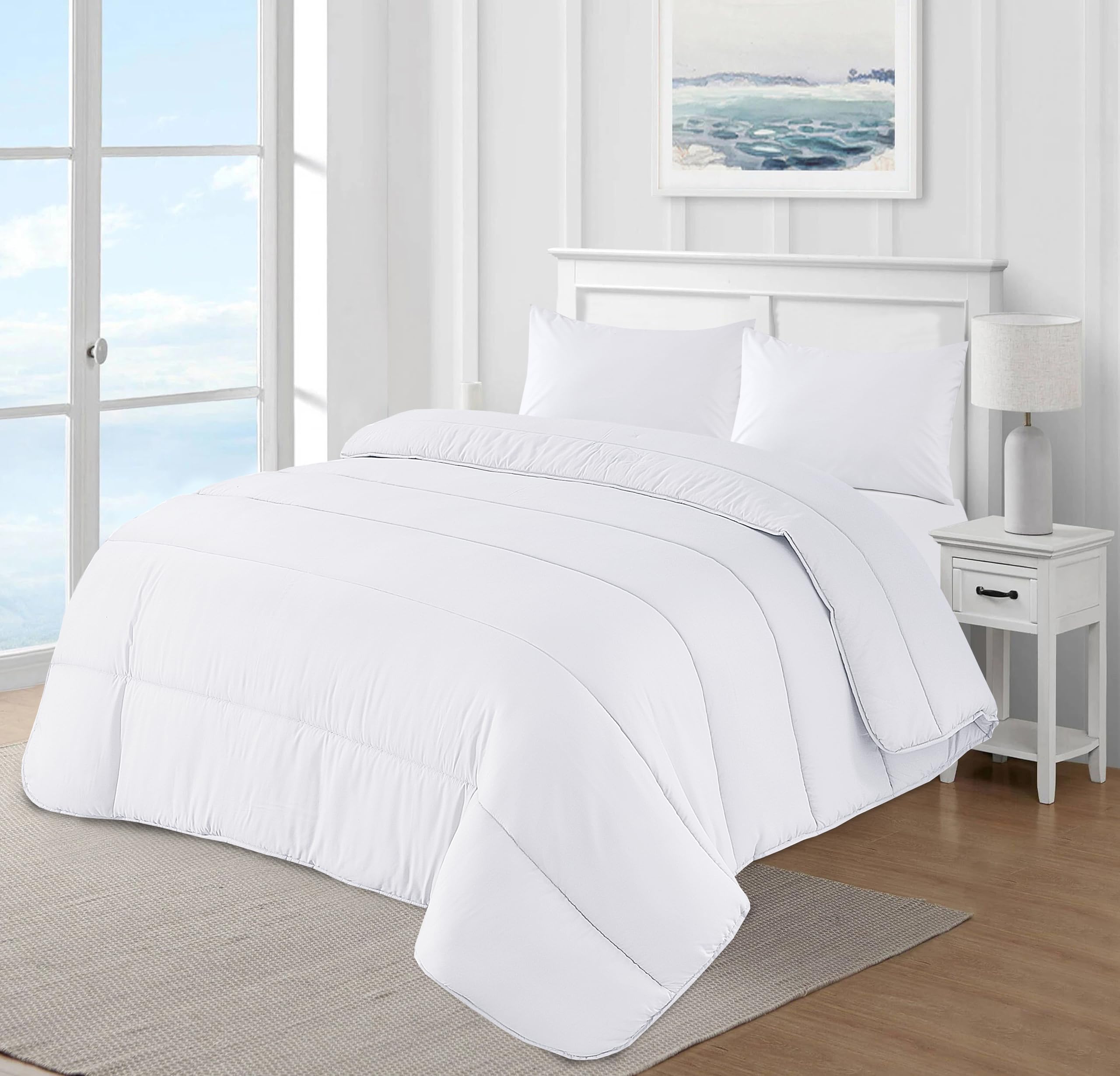 Adsin 10.5 Tog Coverless Comforter Luxurious Microfibre Duvet Filled With Anti Allergy Hollowfibre Single (135X200 Cm) Size Quilt