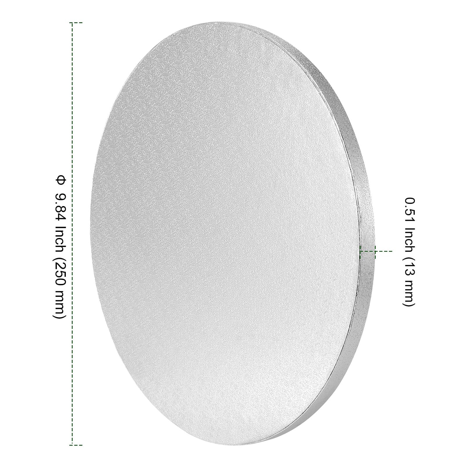 10 sztuk srebrnych podkładek na tort, okrągłe, 25 cm, okrągłe, do transportu ciast