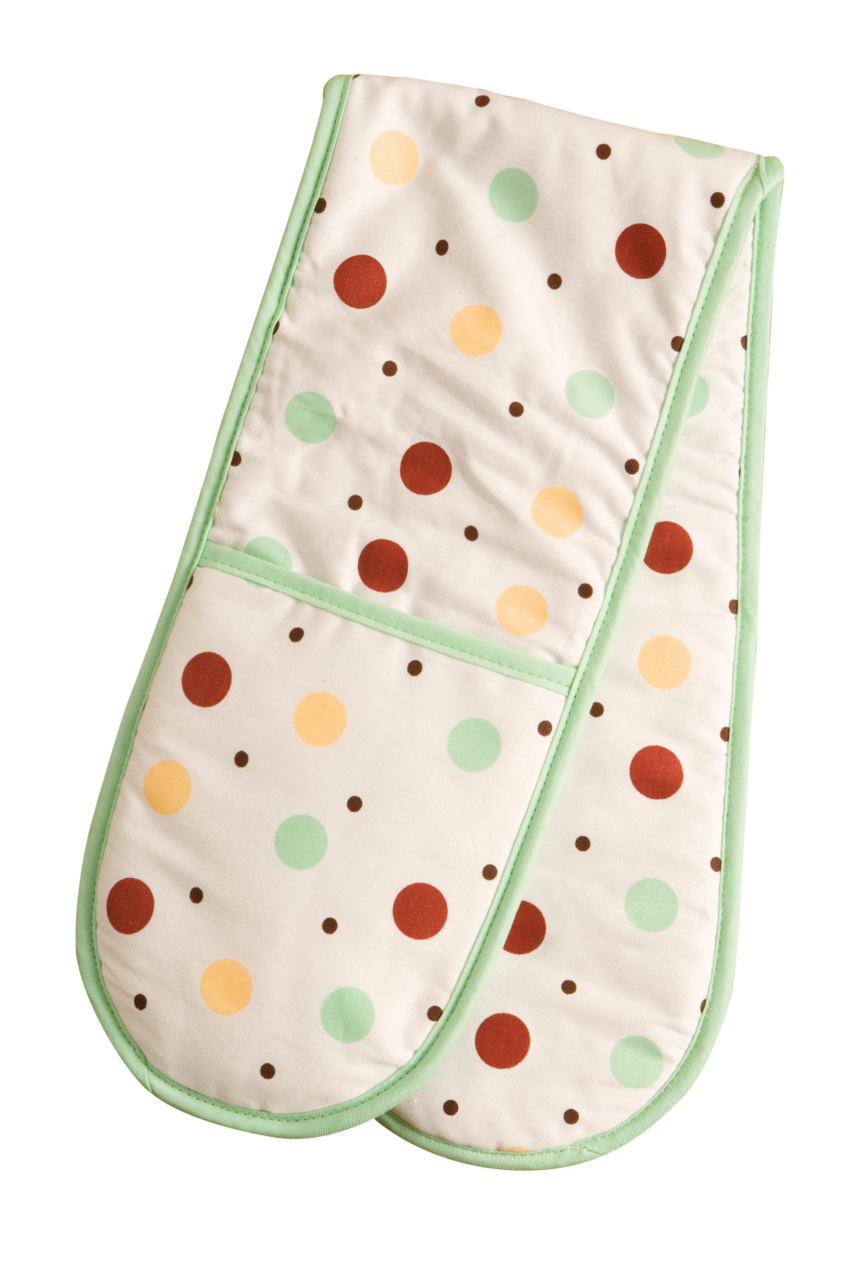 Premier Pink Housewares Dotty 100 Percent Cotton Double Oven Glove