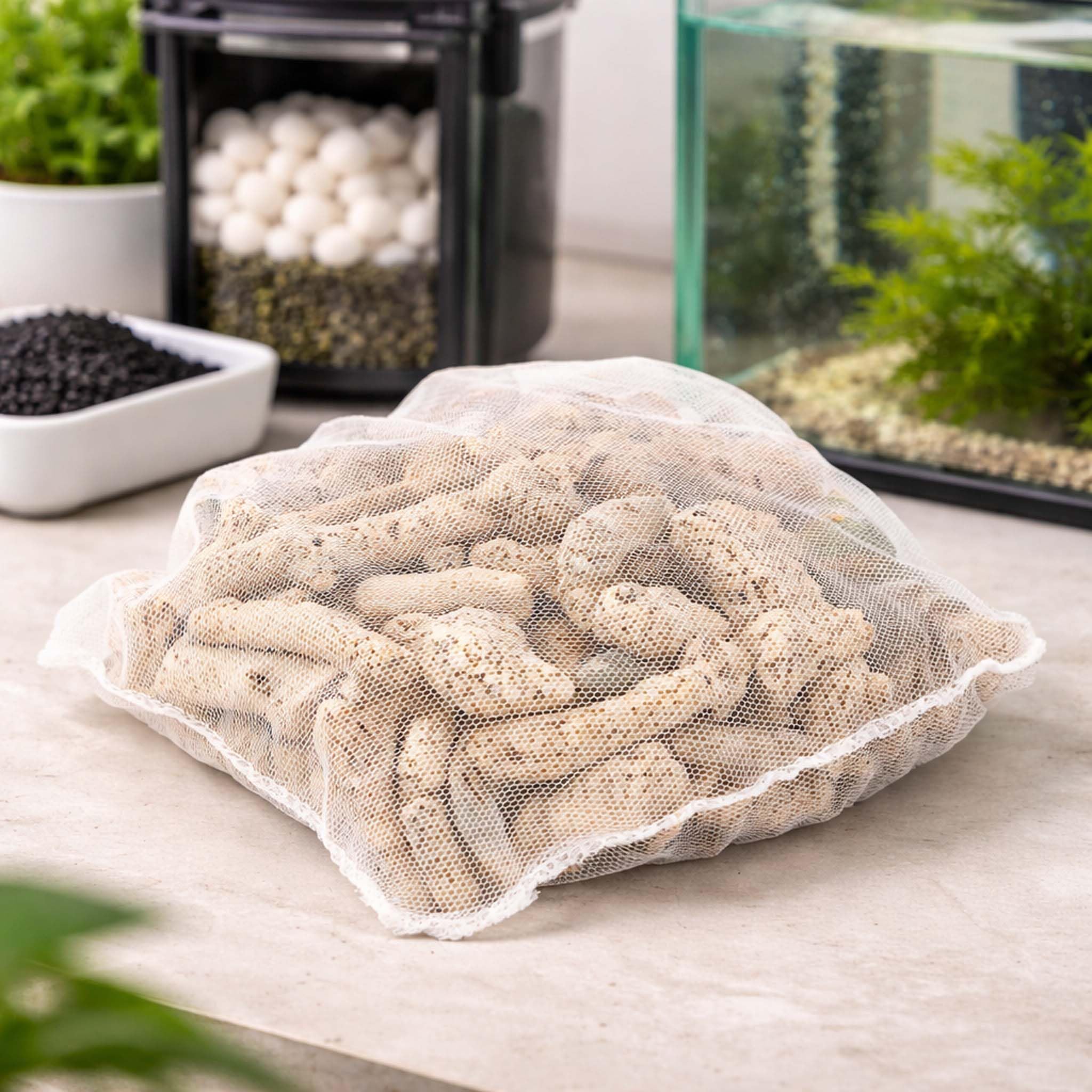 SunSun Sable corallien très Grossier – 0,5 kg – pour Colonisation de bactéries nitrifiantes, Régulation de dureté – Filtre bassins, étangs, Aquariums