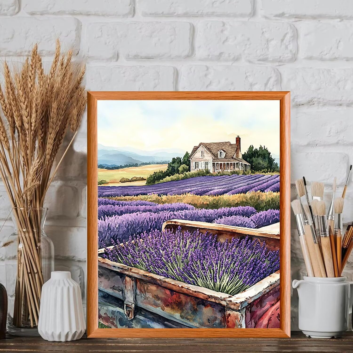 WEISHIWE Lavanda Dipingere con i Numeri per Adulti, 70x90cm a-1037