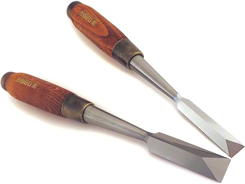 Narex Par de cinceles estilo japonés en cola de milano de 1/2 y 3/4 pulgadas