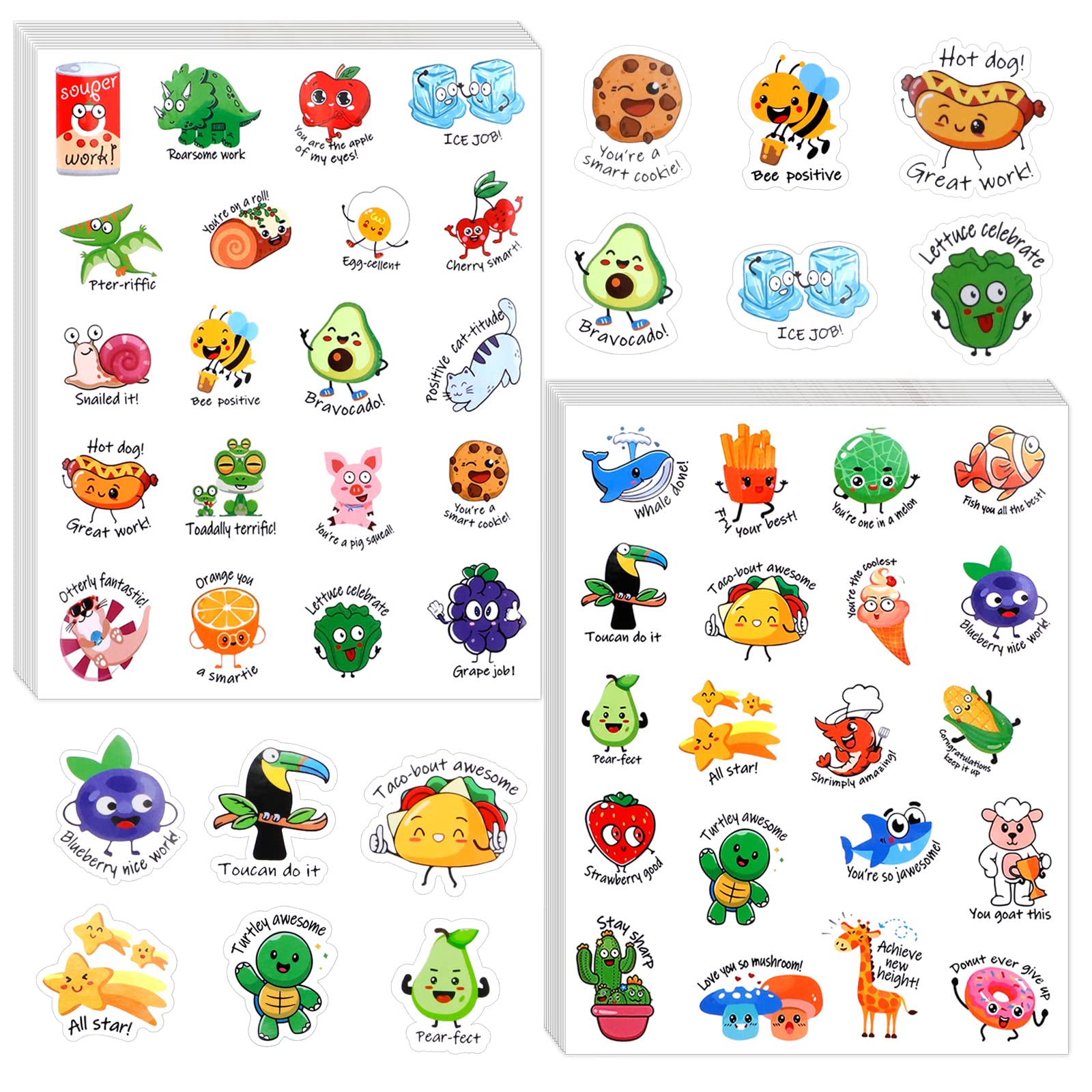 Amazon.co.jp: 640枚 Punny Rewardsステッカー 面白いモチベーション