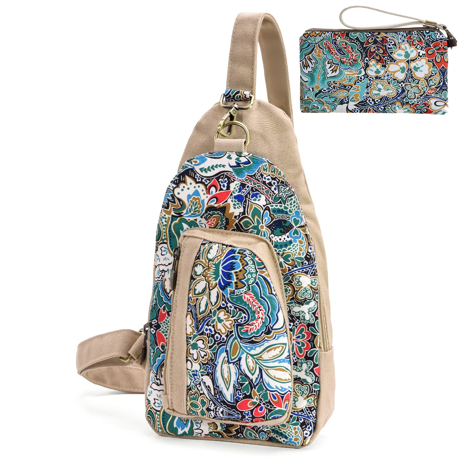 Black ButterflySmall Sling Bag Crossbody, Travel Hiking Chest Bag Daypack,  Lightweight Sling Backpack