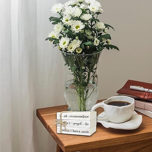Miniatura 5 de Libros decorativos para decoración del hogar, apilamiento de libros de madera para decoración de mesa, I Still Remember The Days I Prayed, libros de