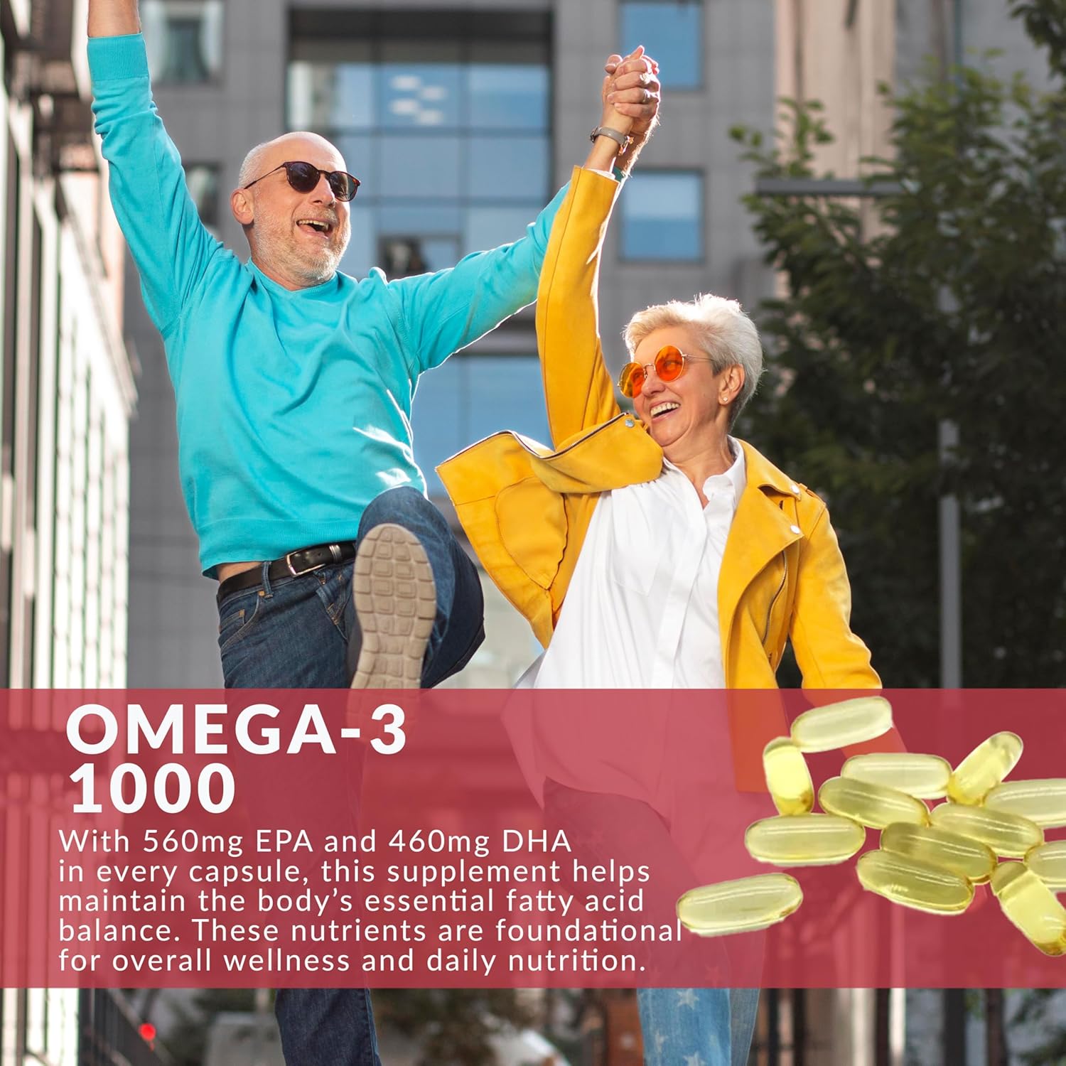 HAIM Omega-3 1000 Fish Oil Softgels — 1120mg Omega-3 with EPA DHA Fatty Acids — Burpless, Odorless, No Fishy Smell — Triple Strength Concentrated Supplement — Nutritional Softgels — 60 Count - Image 4