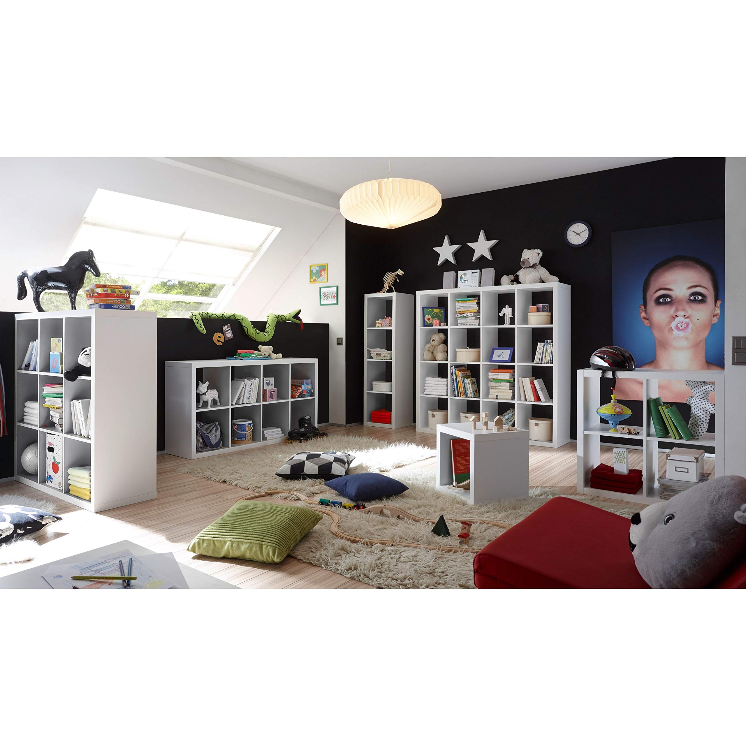 STYLE, Eleganteo Scaffale A Forma Di Cubo In Simil Rovere
