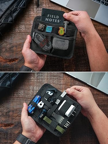 Vista 28 de TACTICAL_GEEK TCM4 Mini tablero organizador EDC, accesorios de mochila con panel trasero de gancho suave, panel de inserción de bolsa de TCM4-Rojo