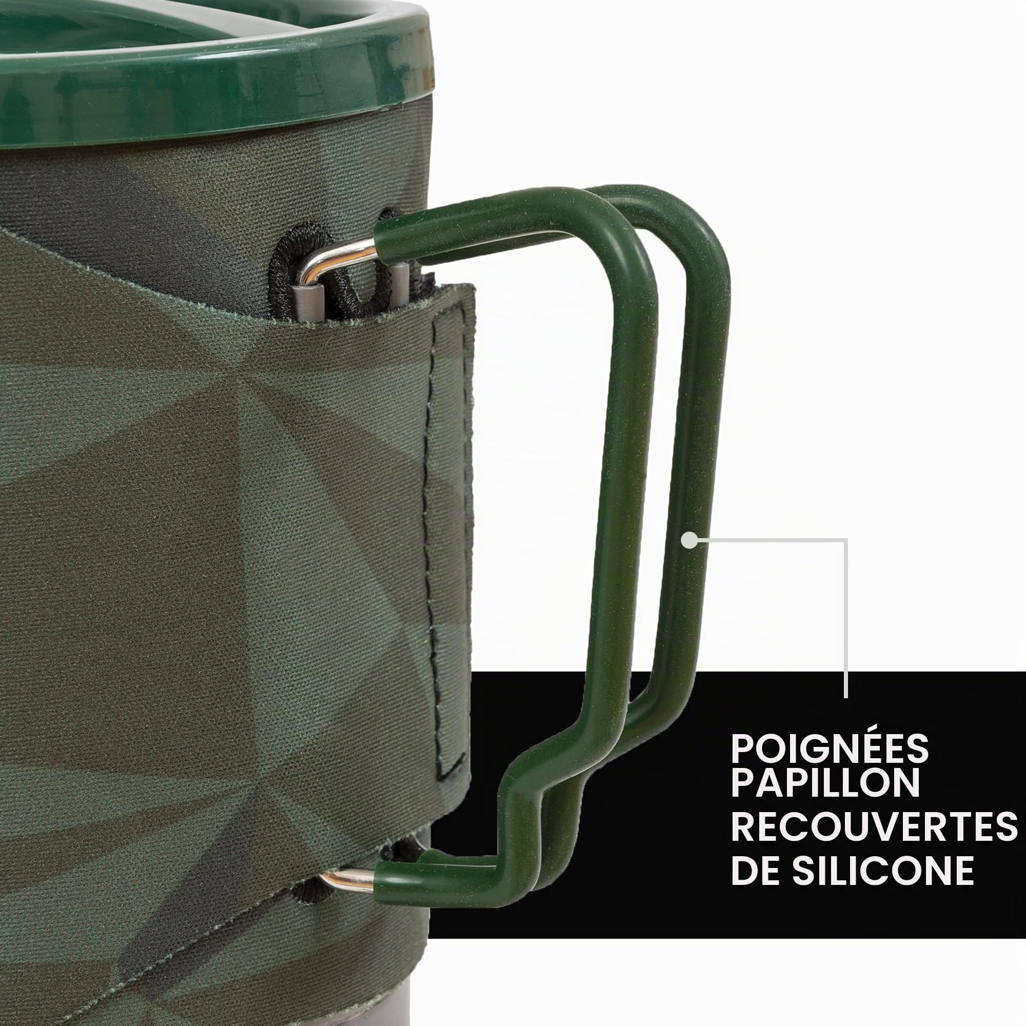 HIGHLANDER Réchaud de Camping à Lame Fastboil Mk3 de Brûleur portatif Compact avec Pot de 1,1 L - Idéal pour Les campeurs, la randonnée et la pêche (Olive)