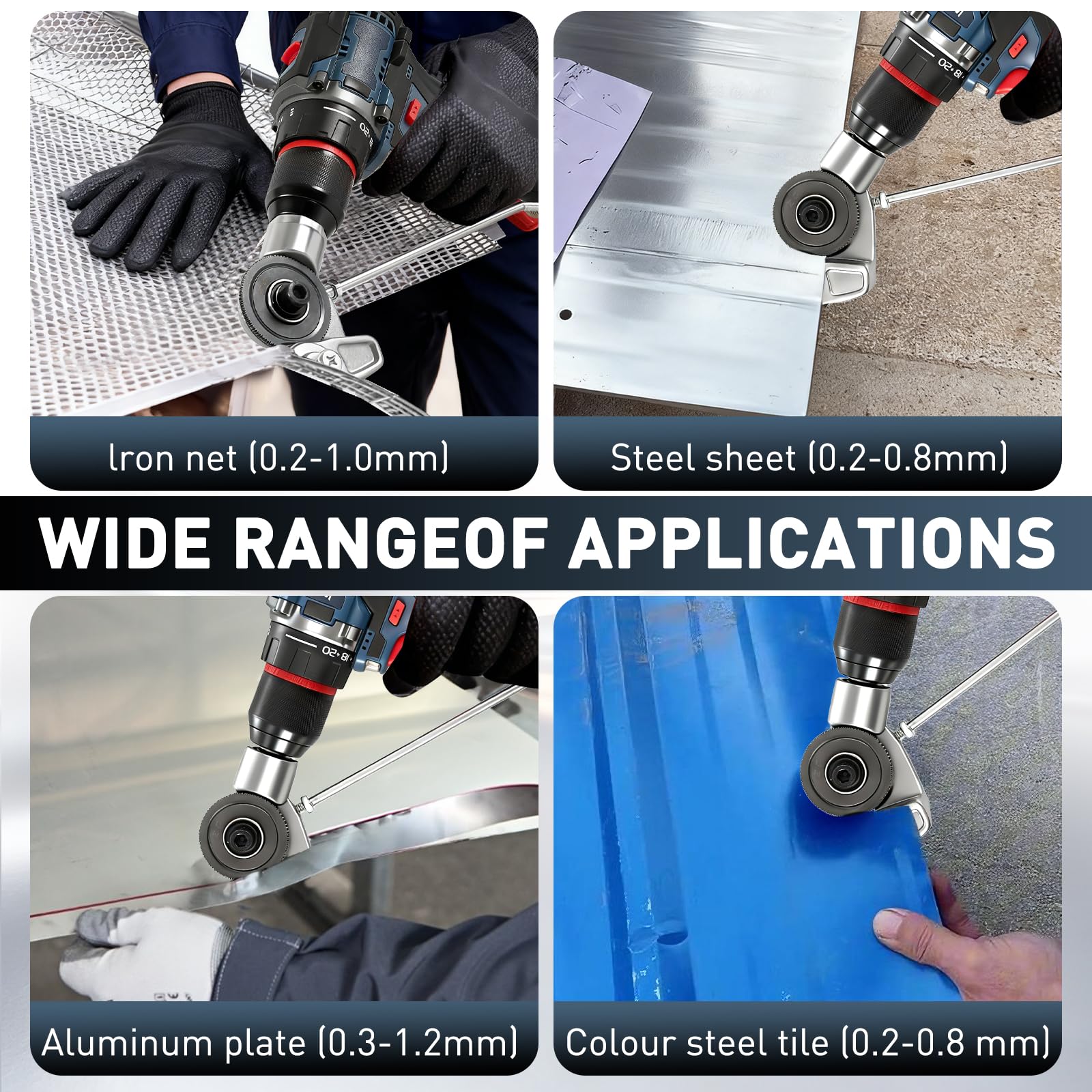 Metal Nibbler Drill Attachment - Sheet Metal Cutting -3