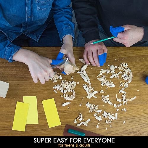 Miniatura 8 de BeaverCraft Kit de tallado de madera para principiantes DIY 05 - Kit de tallado con cuchillo de tallar madera y bloques de tilo - Manualidades para