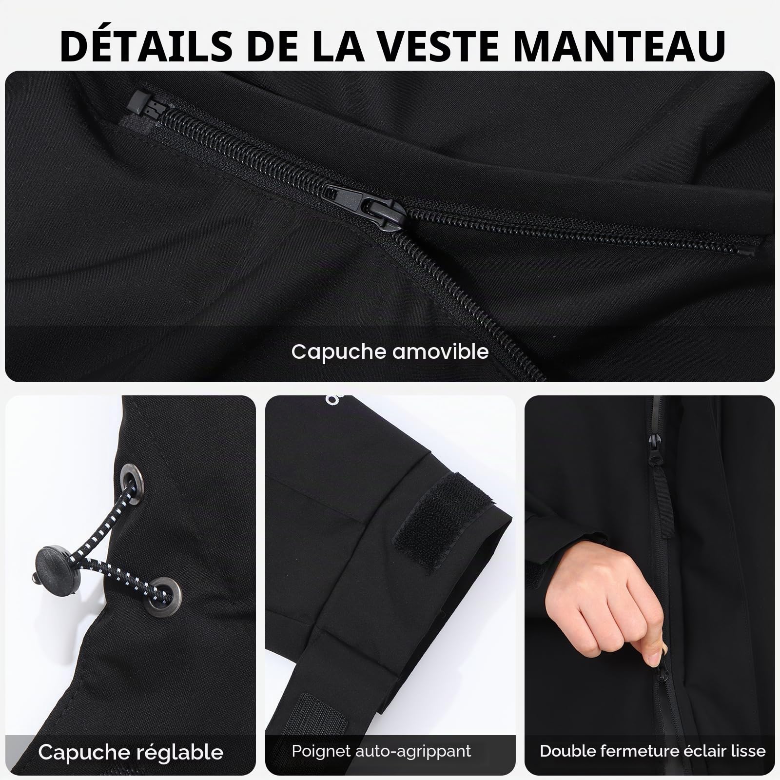LHHMZ Veste imperméable pour femmes, Manteau de randonnée coupe-vent,Veste décontractée Manteau de travail
