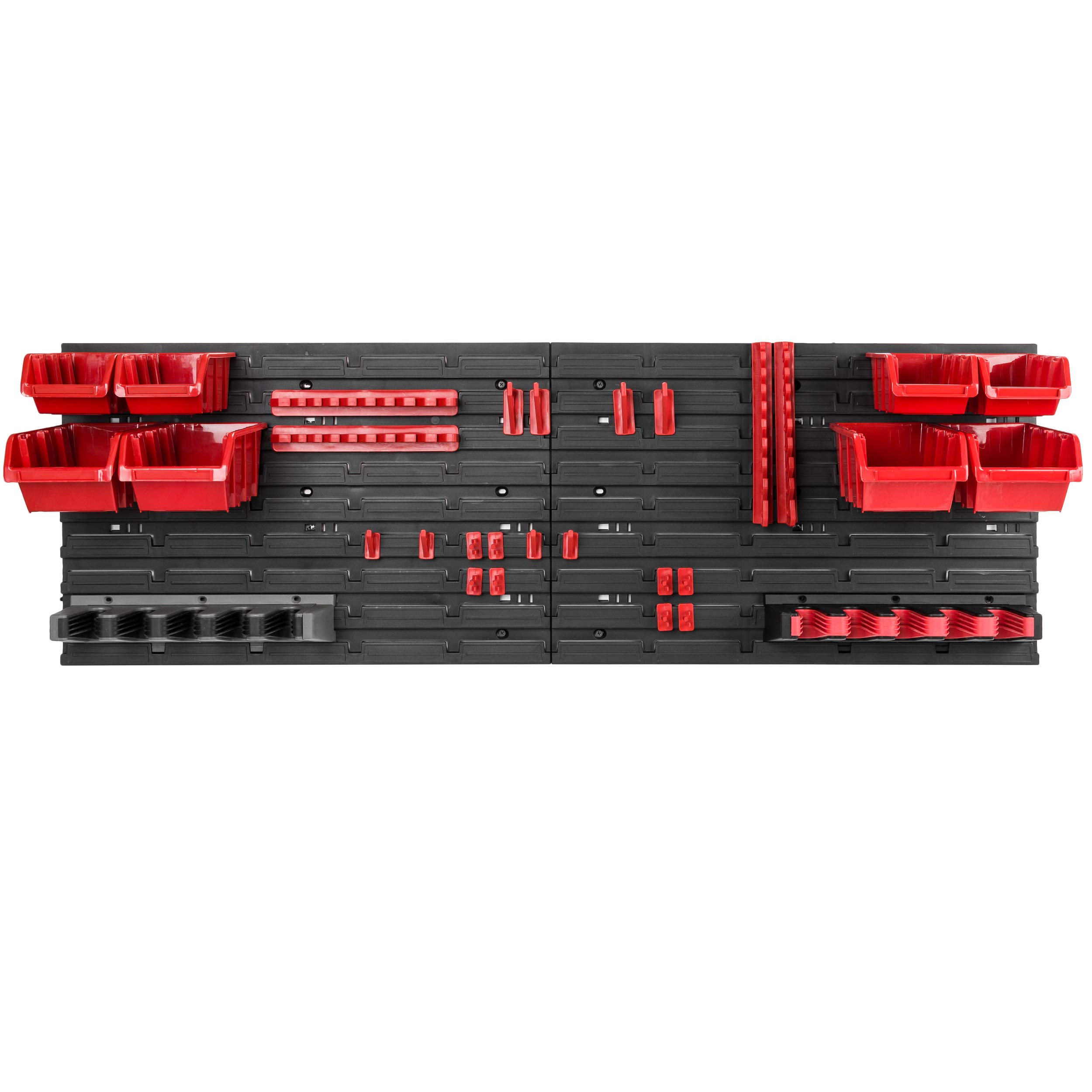 botle Wandregal 115 x 39 cm Werkzeughalter Gerätehalter Stapelboxen Gartengeräte HandwerkzeugKunststoff rot (Variante 3)