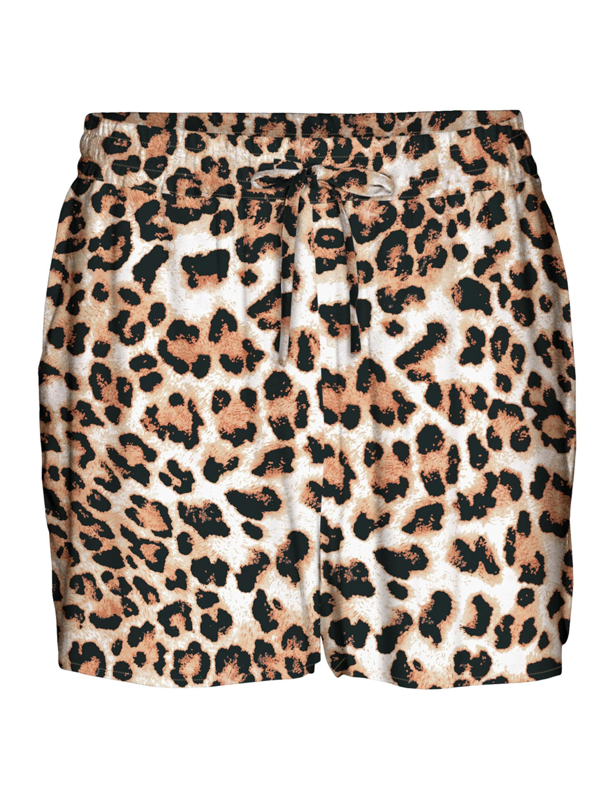 VERO MODA Women's Vmeasy Joy Nw WVN Ga Shorts, Tan/AOP: Leo, XS