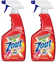 Zout Triple Enzyme Laundry Stain Remover Spray - Tackles Grass, Food, Oil Stains on Clothes, Made in USA, 22oz 2-Pack