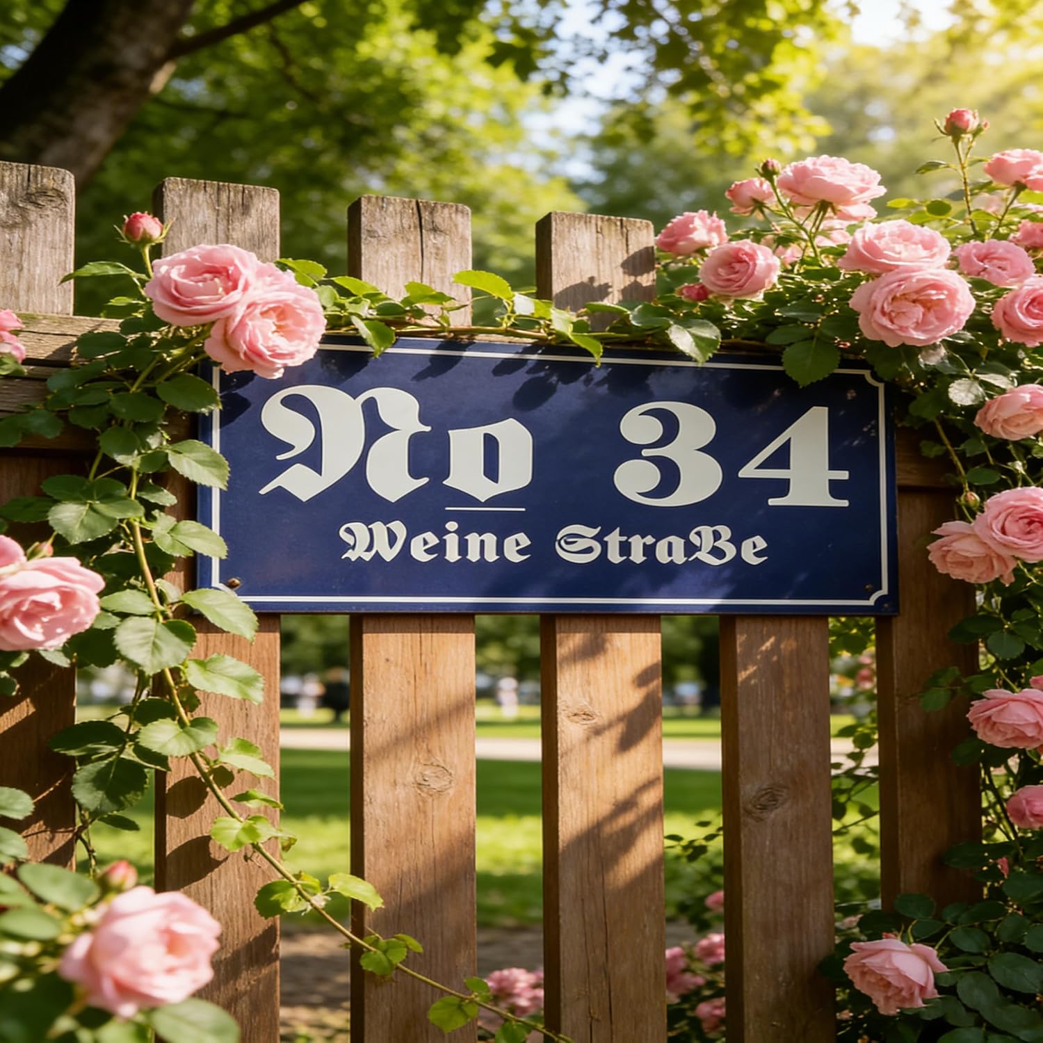 Custom Metal Address Sign, Personalized 8x12 Inch House Number Plaque for Outdoor & Indoor, Front Porch, Garden, Entryway Decor