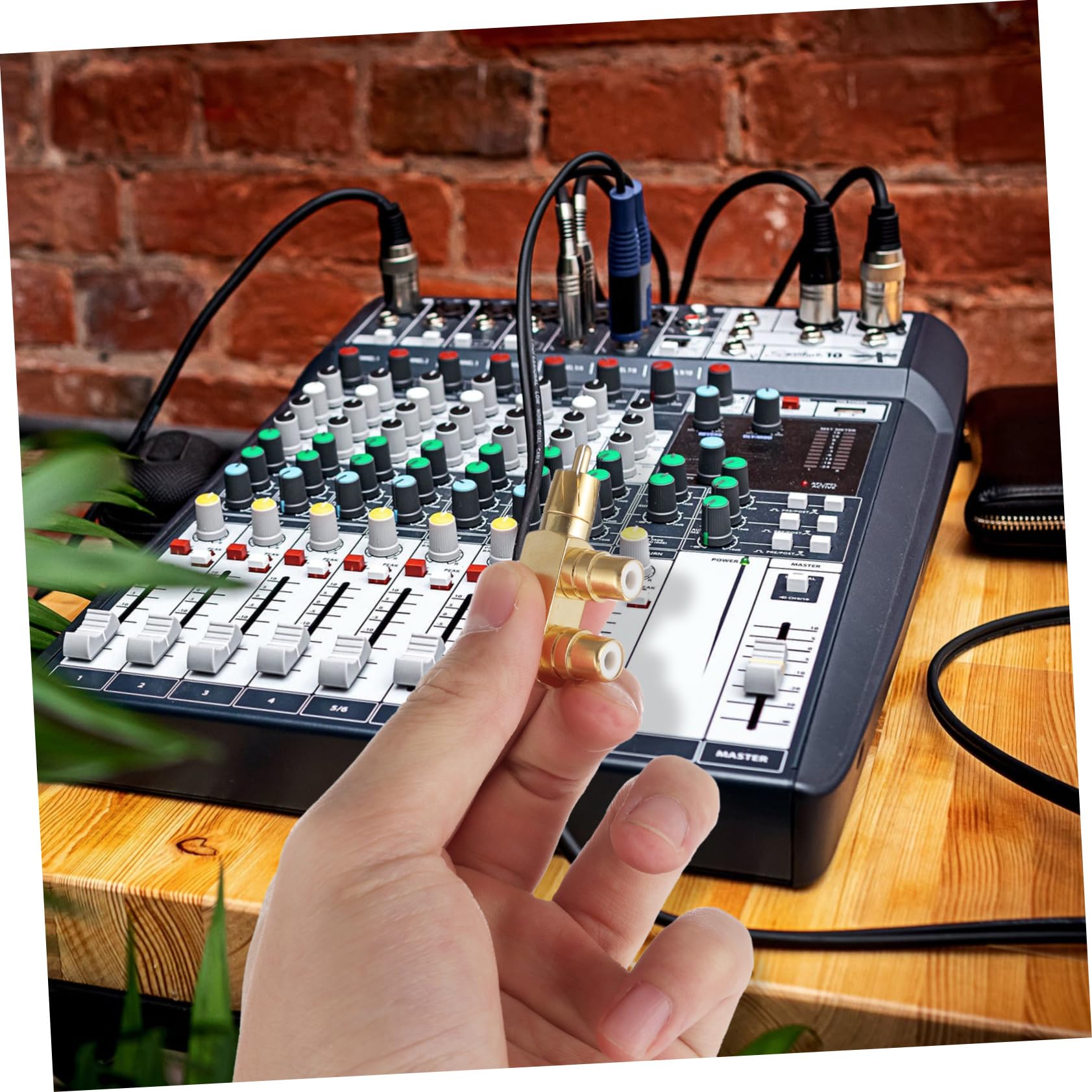 UKCOCO 6stücke Audio Splitter Adapter Reiner Vergoldet Männlich Weiblich Für Platzsparende Im Home-Entertainment-System