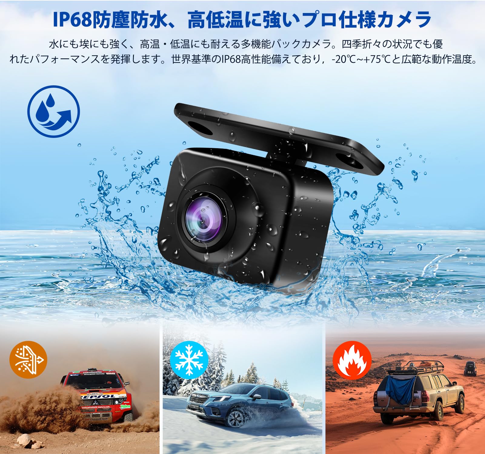 Amazon.co.jp: KASUVAR 車載バックカメラKAC140 AHD 1920*1080P
