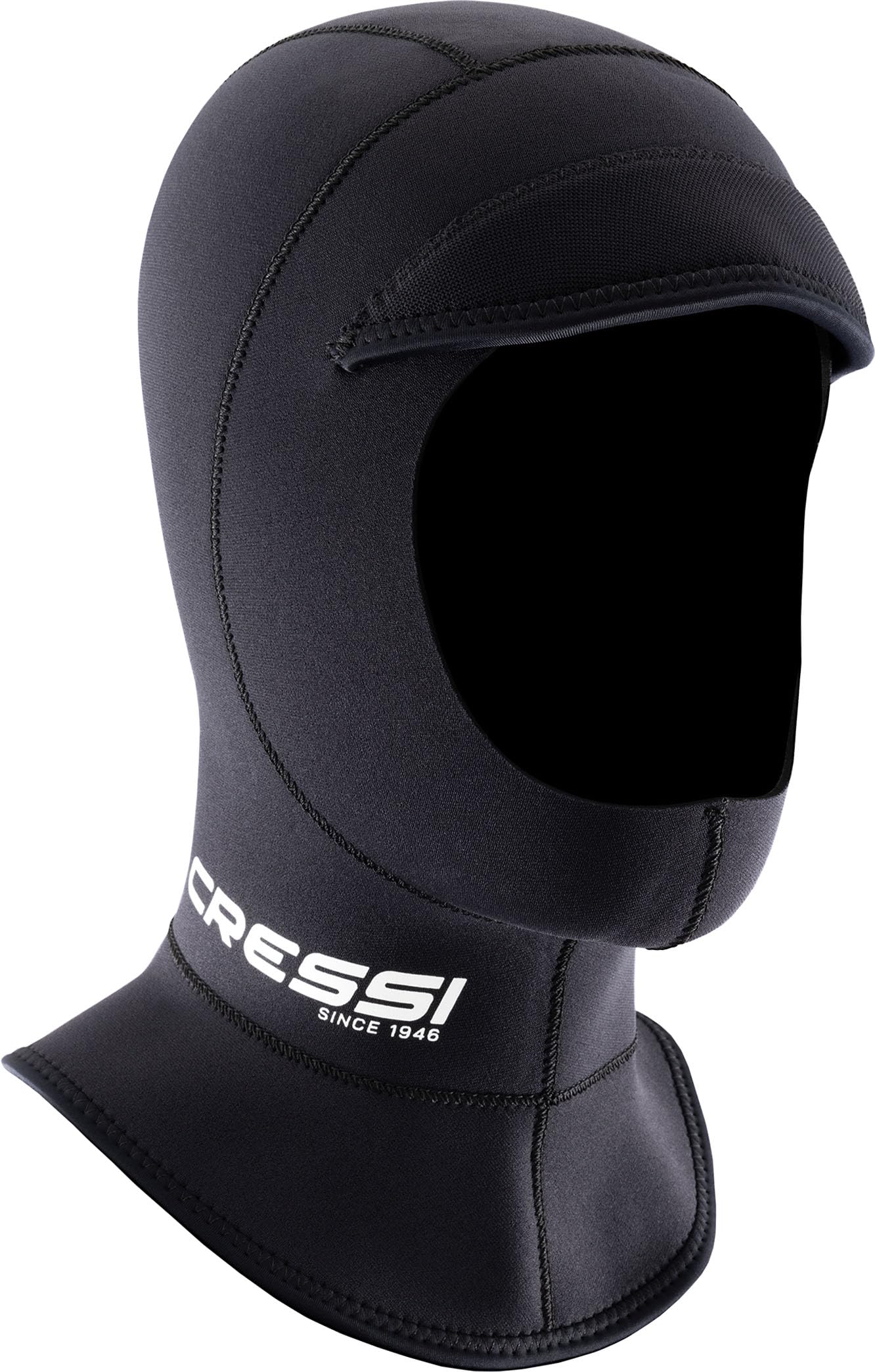 CRESSI Guardian Peaked Hood Unisex 2 mm M/3 - Kaptur z 2 mm podwójnie wyściełanym neoprenowym wizjerem, zaprojektowany do sportów wodnych powierzchniowych, czarny, M/3, unisex