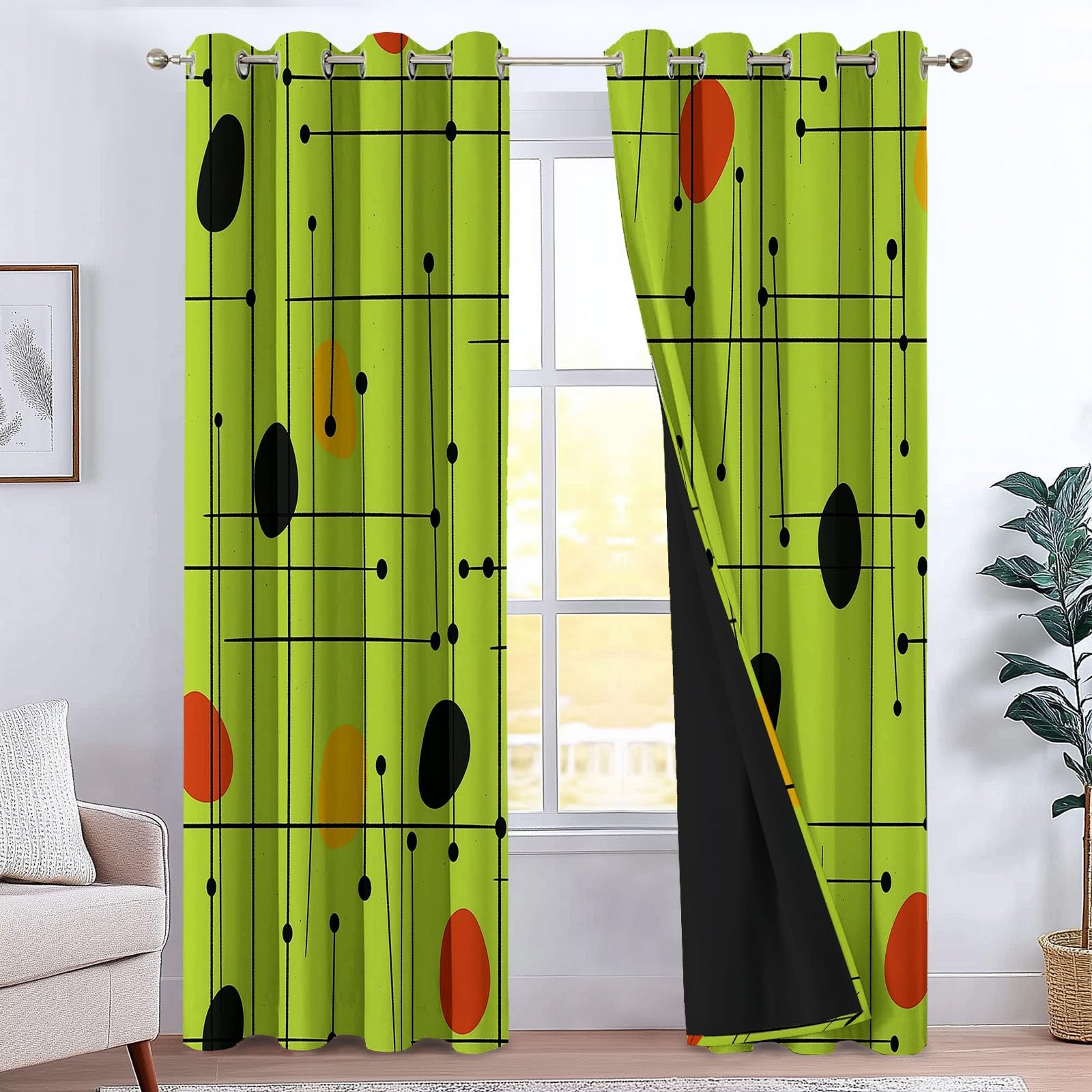 Rideaux occultants L140xH175 cm réduction bruit rideau fenêtre salon moderne pas cher