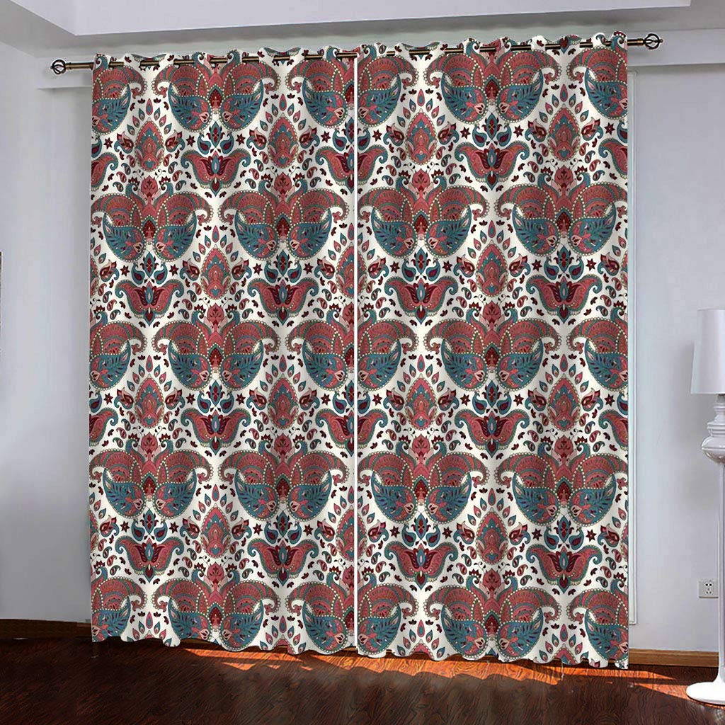 Rideaux occultants imprimés 132x175 cm pour chambre d'enfant et salon