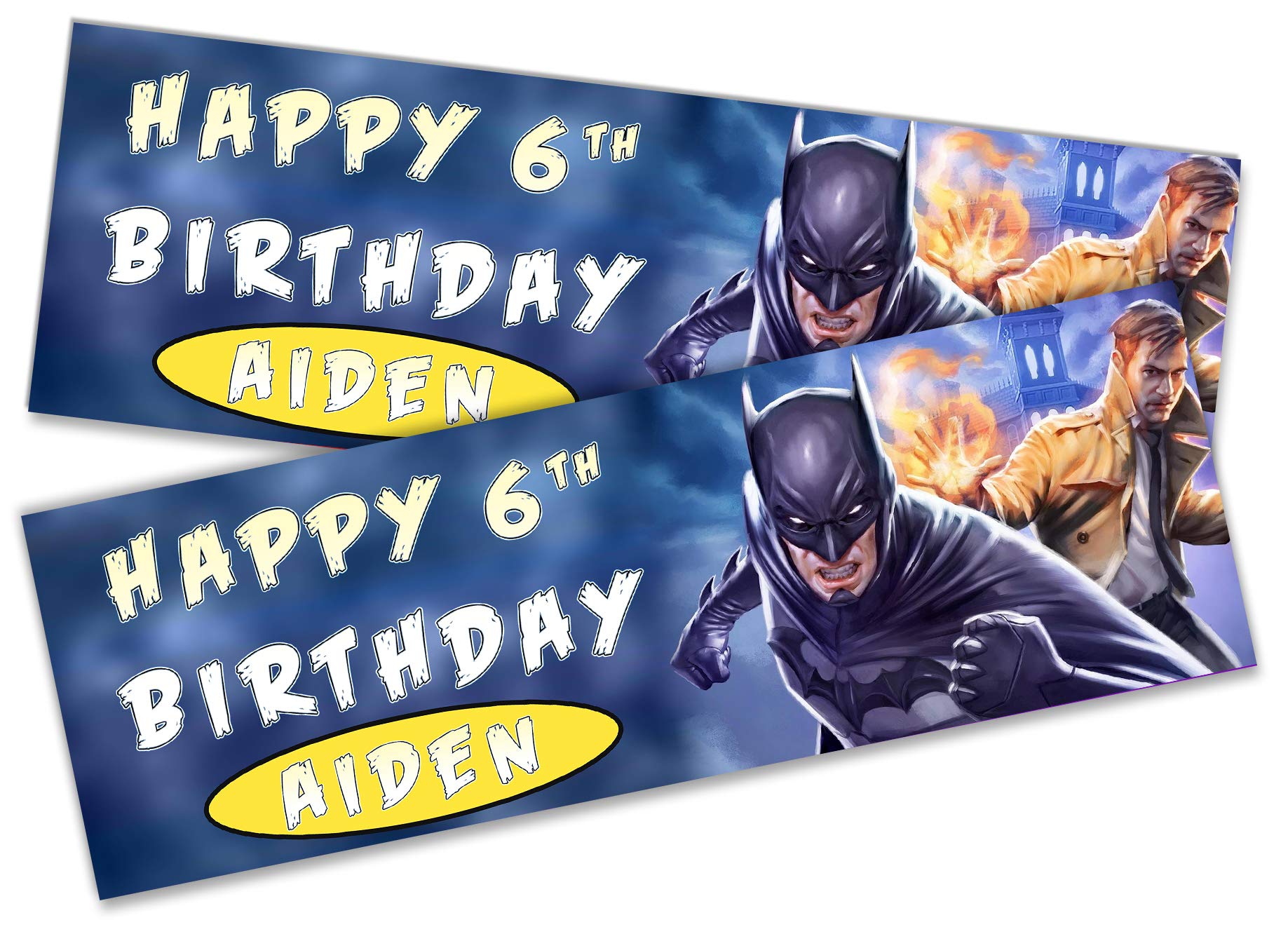 x2 Personalised Birthday Banner Design Children Kids Party Decoration Poster 3 (Small 3ft x 1ft)
