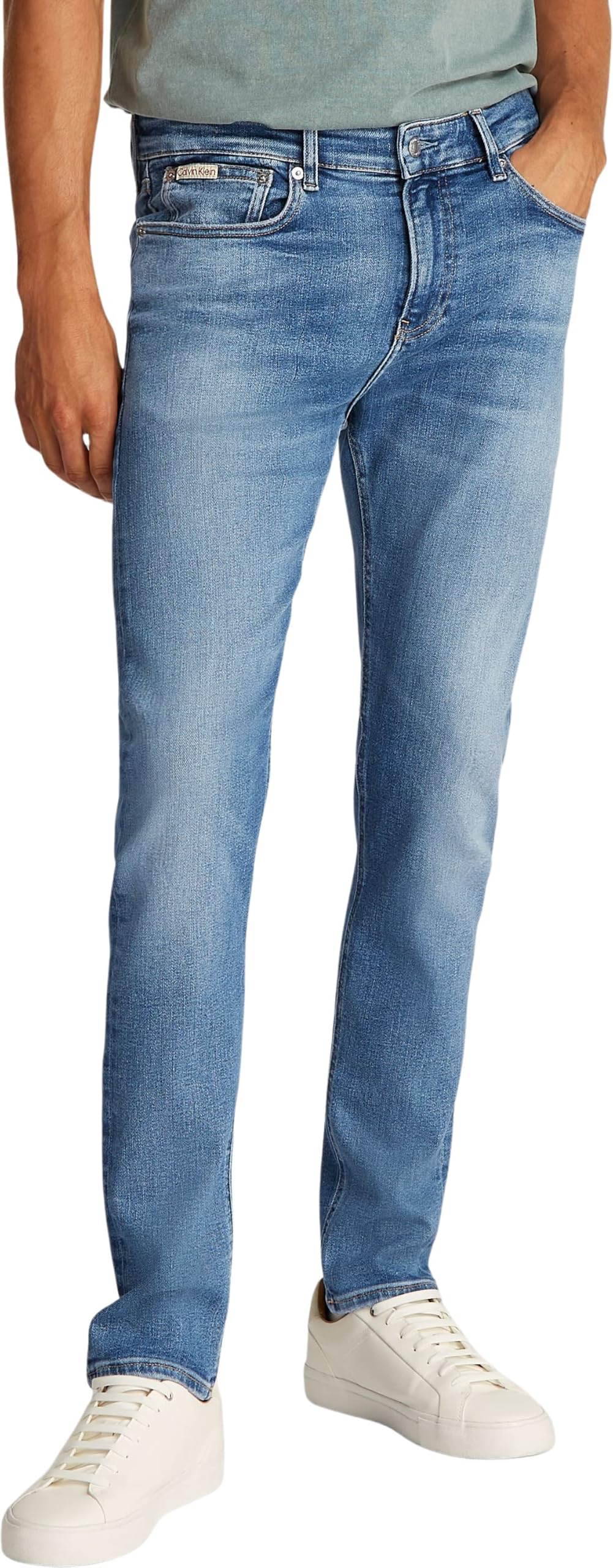 Calvin Klein Men’s Skinny Jeans with Stretch, Blue (Denim Light), 30W/34L