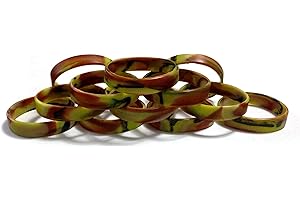 Blank Rubber Camo Wristbands 12-Pack