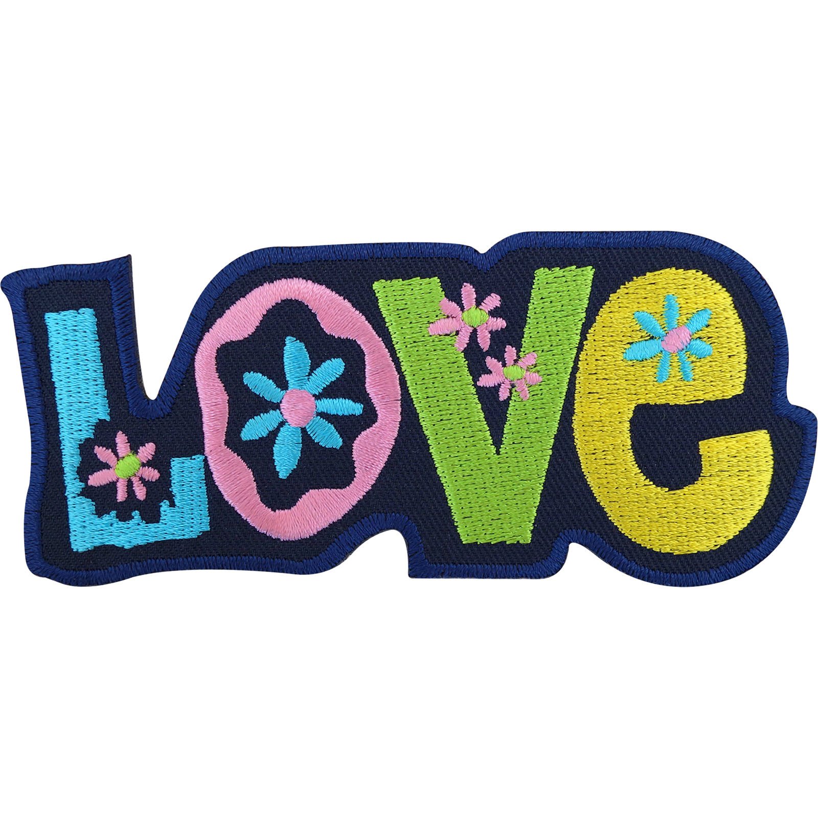 Ellu Red Sew On Badge/Iron On Patch Embroide Love For Hippie Pants Hippy Dress Jeans
