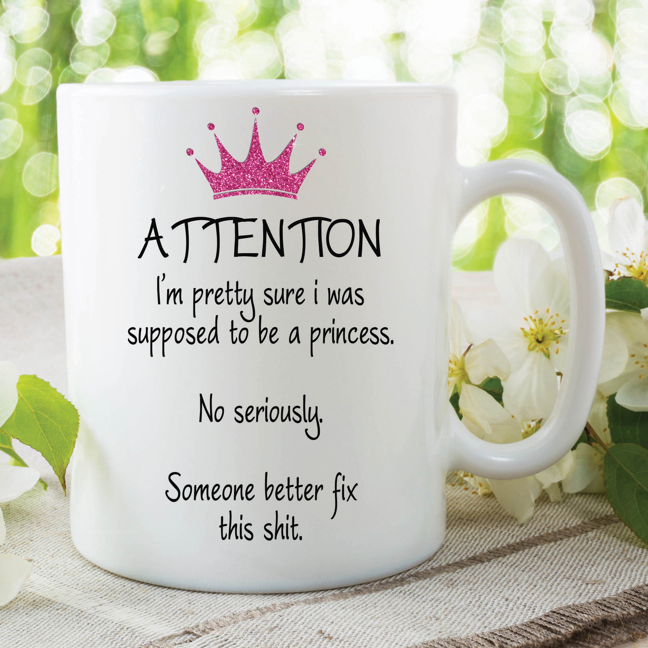 Peachy Antics White Adult Humour Funny Novelty Mug Princess Quote Tea Coffee Cup Work Gift Wsdmug210
