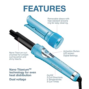 ミラカール Hair Curler BaBylissPRO Nano Titanium Miracurl Advanced Automatic Hair