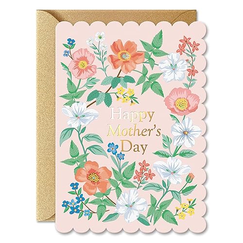 Sweetzer & Orange Pink Floral Mother’s Day Card – Gold