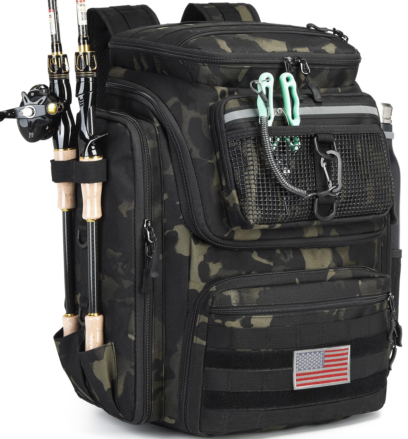 HAMBOLY Fishing Backpack 45L with Rod Holders