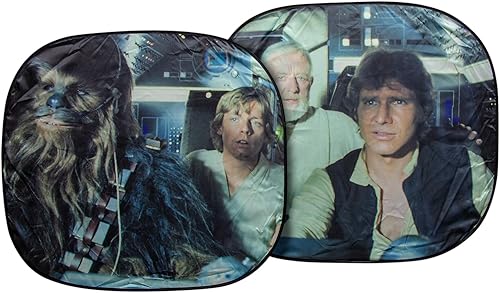 Miniatura 4 de Plasticolor 003747R01 Star Wars Millennium Falcon, pantallas solares con ventosa para ventanilla (2 unidades)