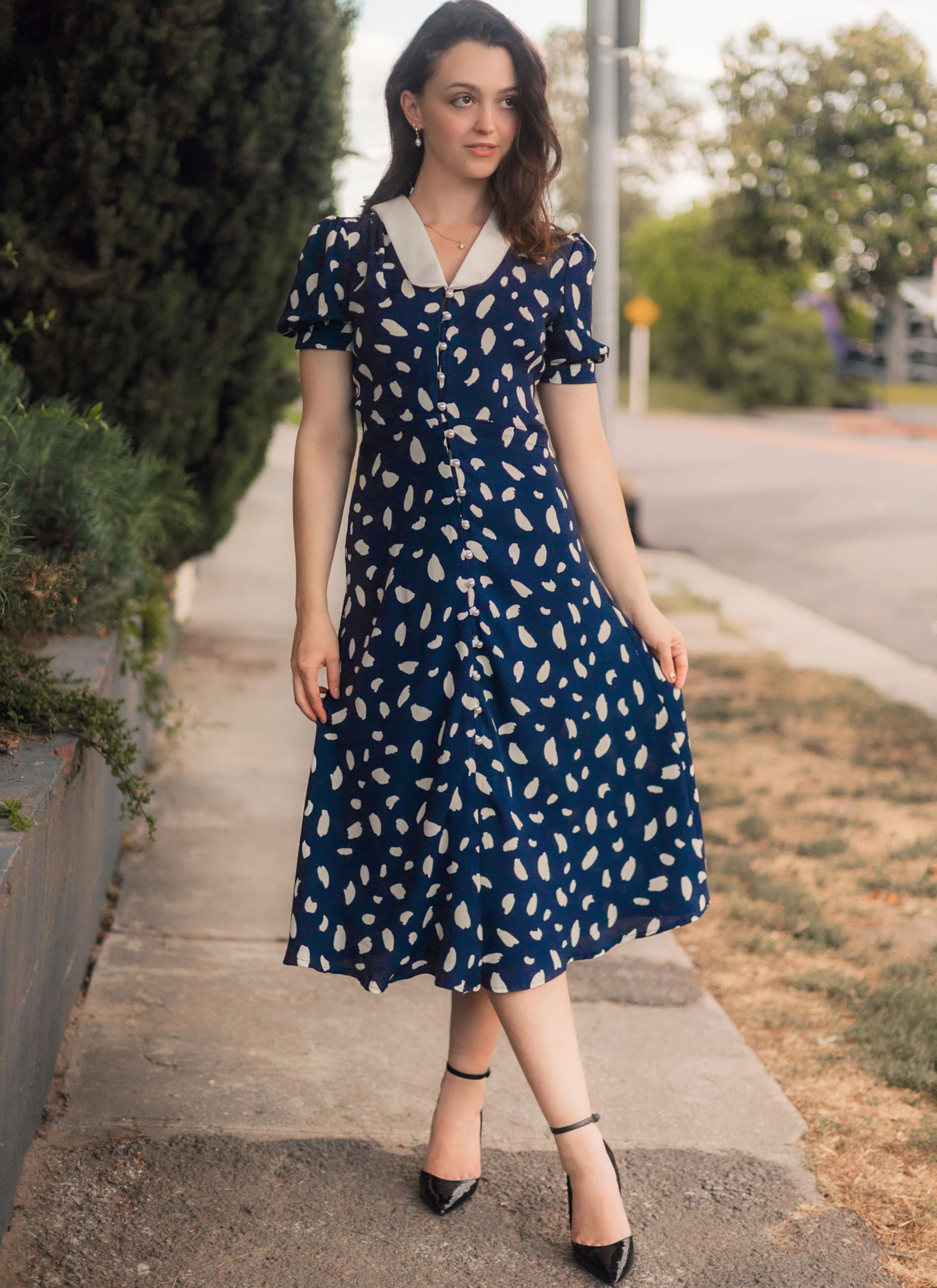 flowy dress sewing patterns Aimee Bias Cut Dress PDF Sewing Pattern main image 0