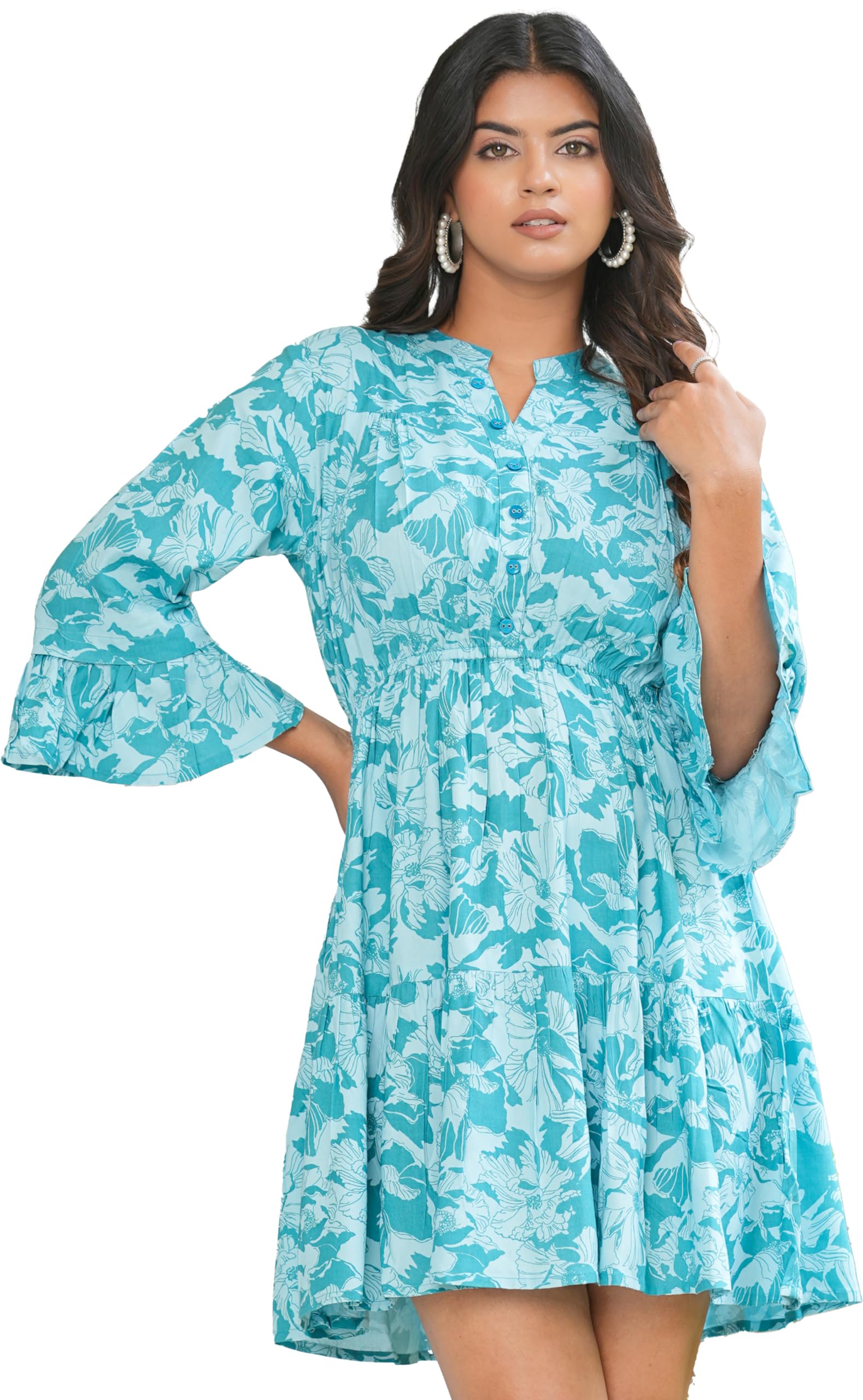yash gallery Women's Rayon Floral Printed Tier Maxi Dress-picture-28