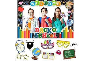 First Day of School Photo Booth Frame and Props