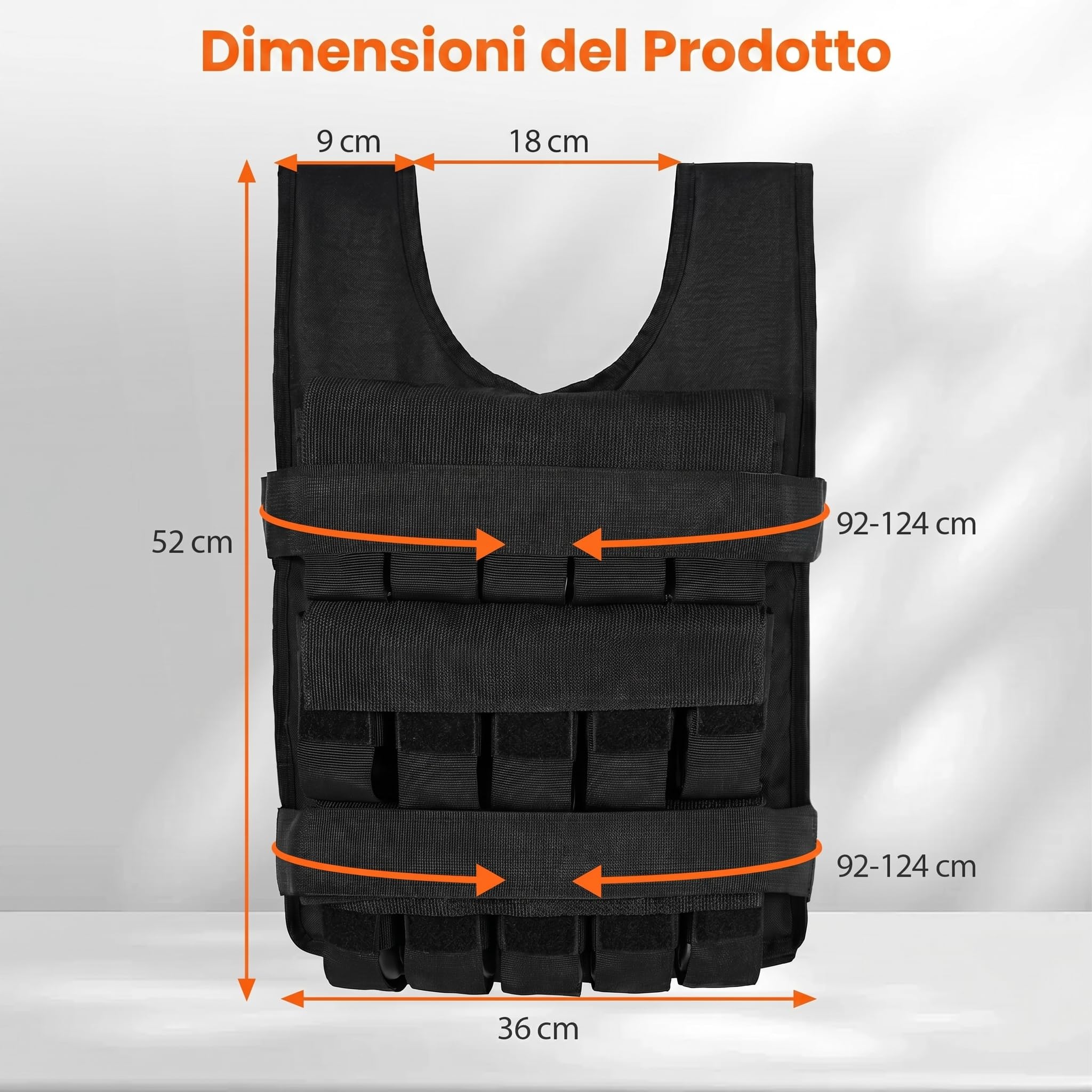 COSTWAY Giubbotto Zavorrato Regolabile 20/30 kg, Gilet Zavorrato Traspirante con 20/30 Pesi Rimovibili e Cintura Regolabili, Ideale per Allenamento Corsa, Crossfit e Calisthenics
