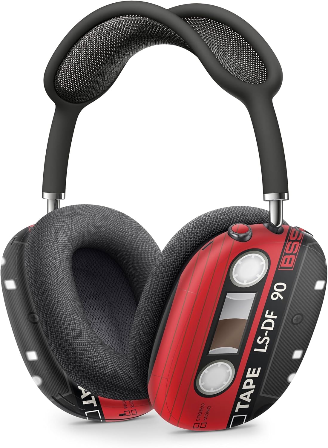 DesignSkinz - Skin Decal Protective Scratch Resistant Vinyl Wrap - Compatible with AirPods Max Headphones - Retro Cassette Tape V1 image 3