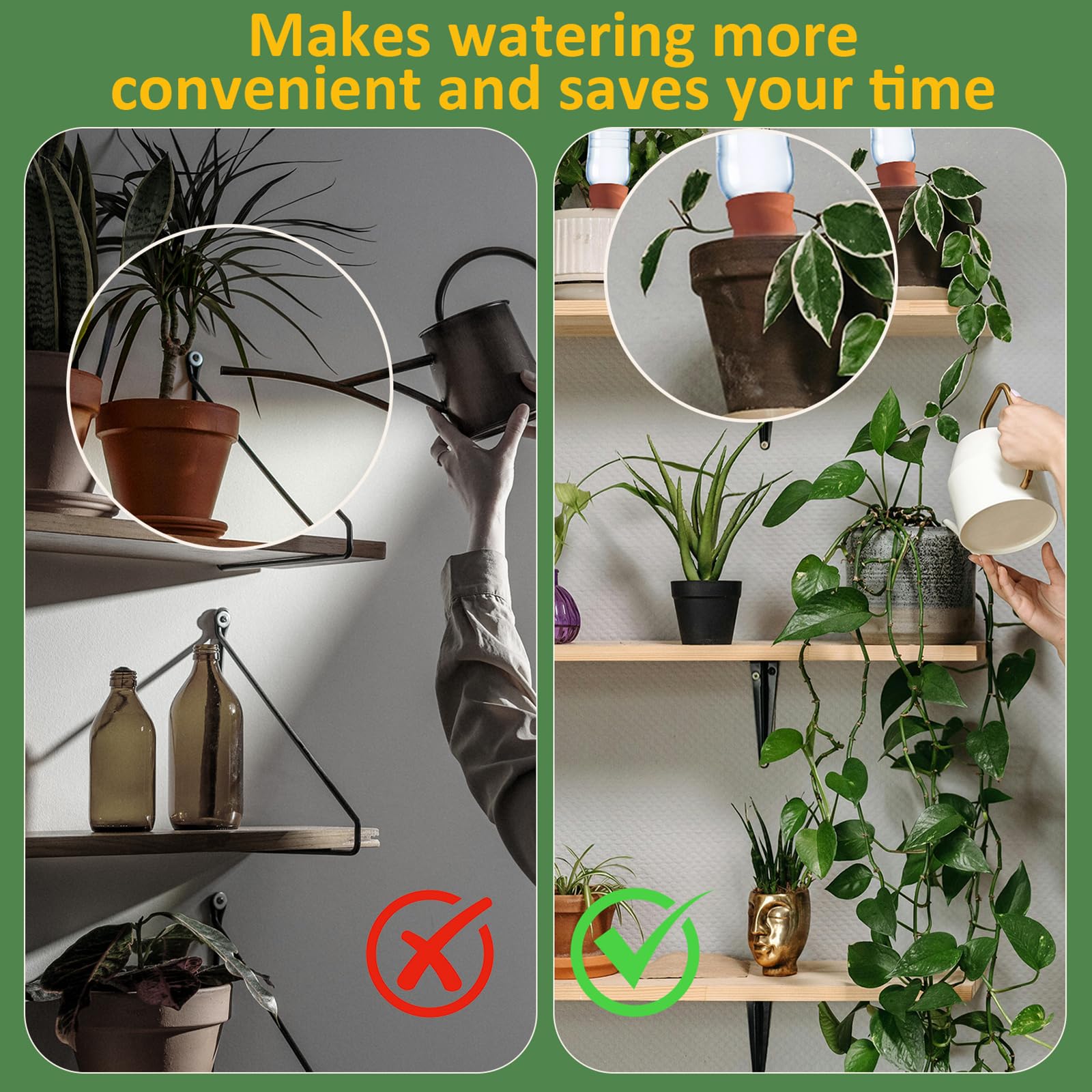 Sistema de Riego Automático Kit, 6 PCS Riego por Goteo Picos, Autorriego De Planta, Dispositivo de Irrigación Automático en Vacaciones, para Regar Plantas en Interiores y Exteriores