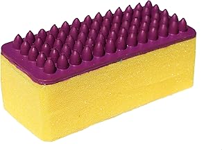 Grewal Equestrian Rubber Grooming Sponge Brush (Purple)