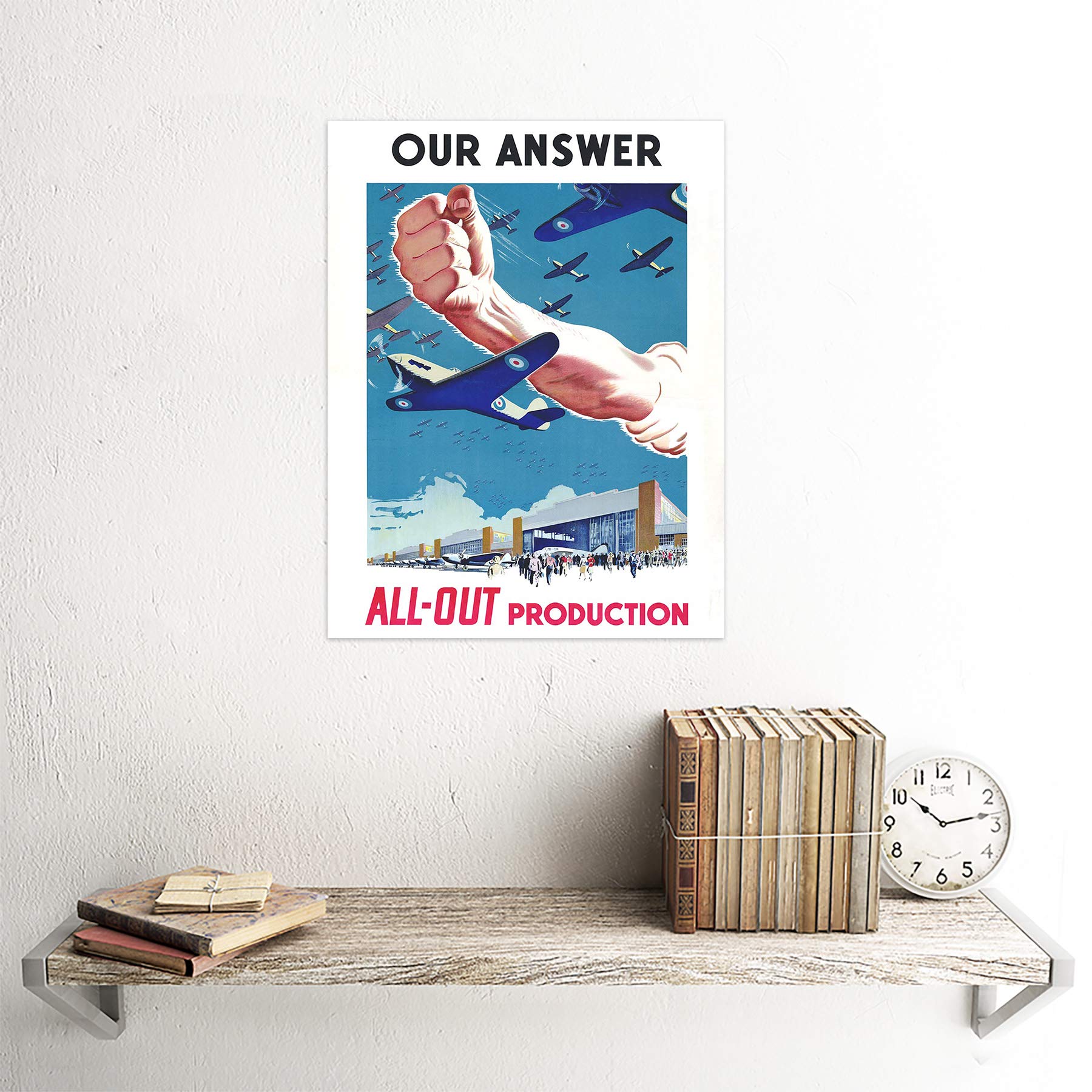 Amazon.co.jp: War Wwii UK Our Answer All Out Production Art Print