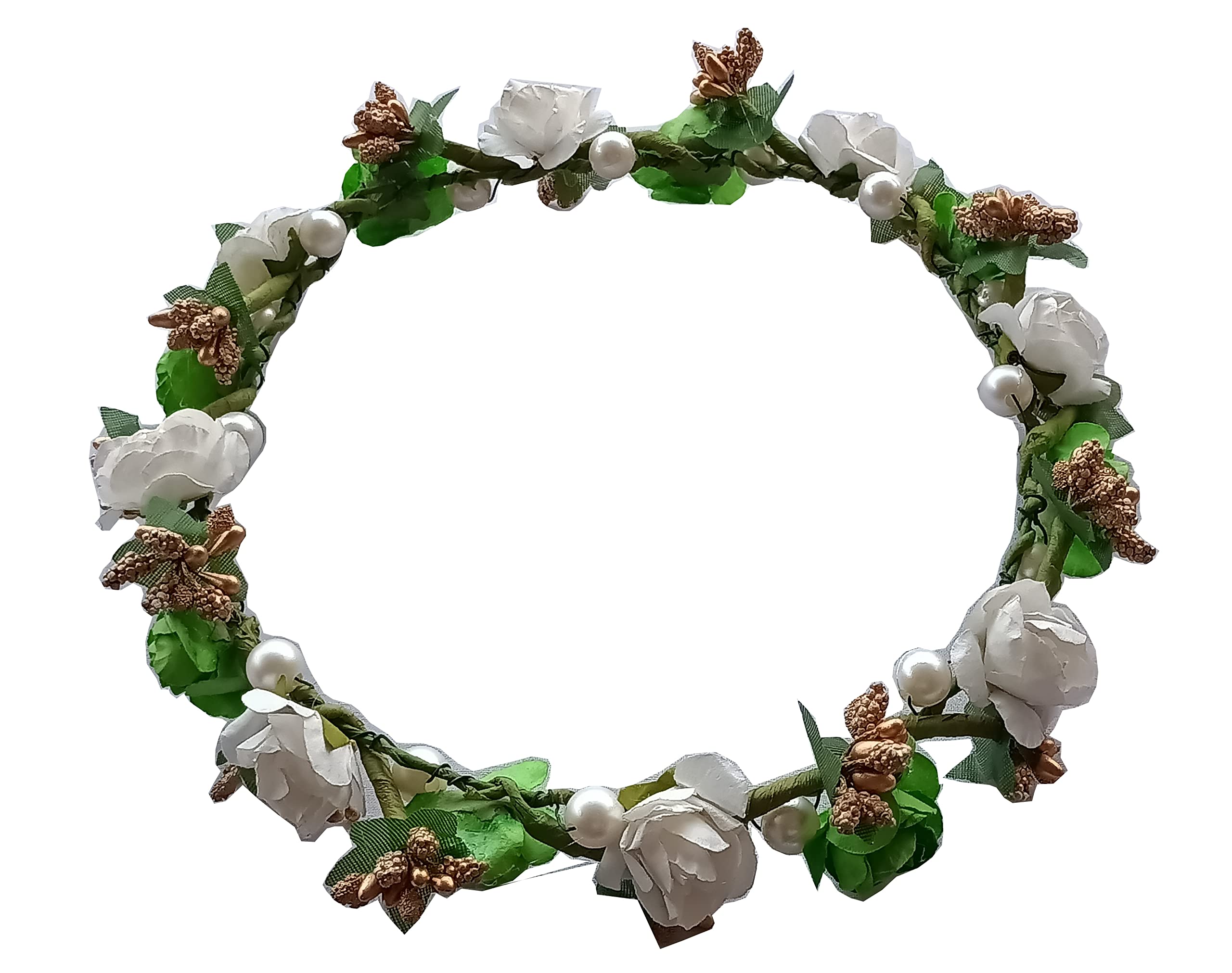 Zig Zag Floral Tiara Crown for Girls/Women (Green and White) (B09Z75C2ZM) Amazon Price History, Amazon Price Tracker