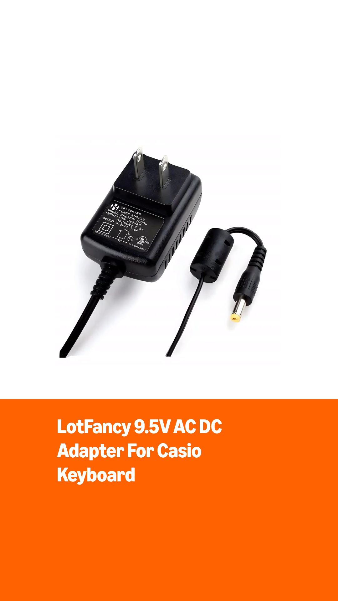 Amazon.com: LotFancy 9.5V AC DC Adapter for Casio Piano Keyboard