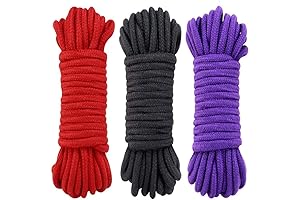 BDSM Shibari Bondage Rope Restraint Kit for Sex, 96 ft, Black, Red, Purple