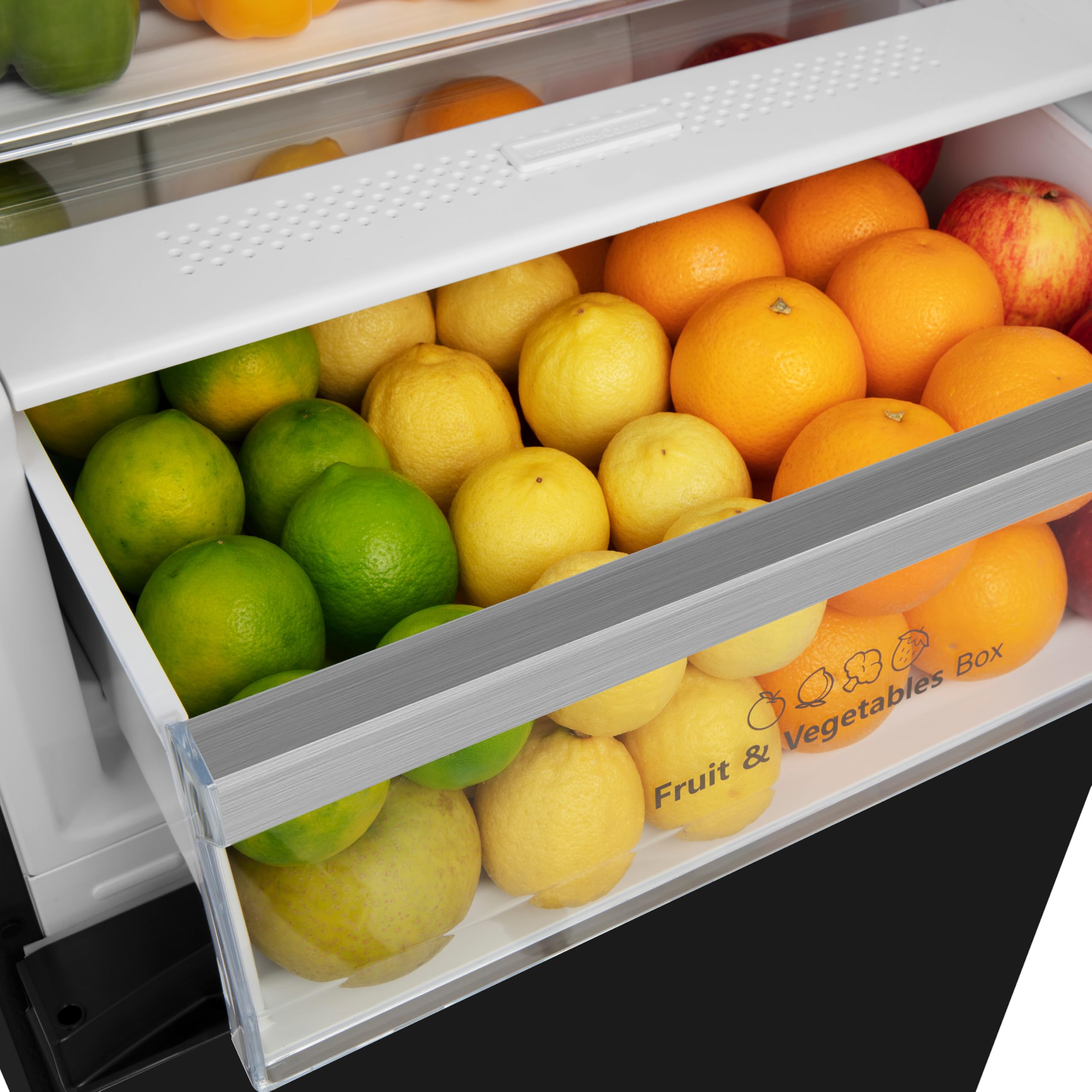 Hisense RB440N4GBD - Frigorífico Combi No Frost Puerta Cristal, Clase D, Capacidad 336 L con 200 cm Alto, Multi Air Flow, Congelamiento Rápido, Total No Frost, Silencioso 39dB, Color Negro