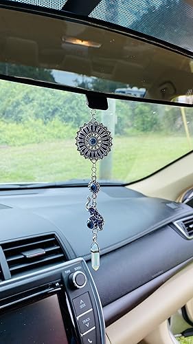 Miniatura 4 de LUCKBOOSTIUM Colgante colgante de elefante con cristal de ópalo y mandala, signo de buena suerte y bendición, artículos decorativos y accesorios