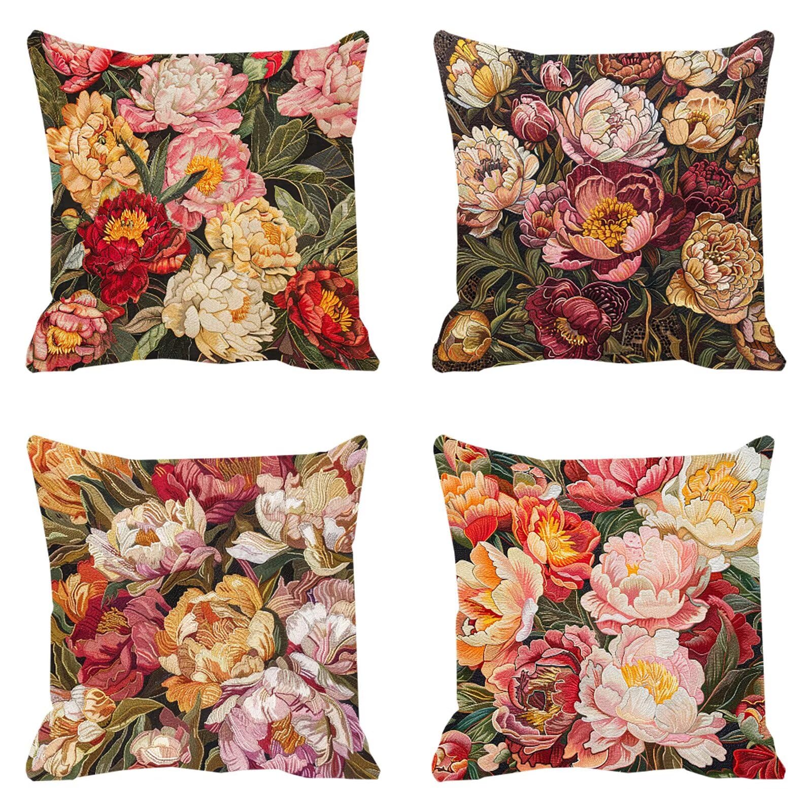 Taie oreiller canapé 50x50 imperméable pour protéger et décorer avec motif fleur
