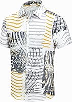 Vista 38 de SheLucki - Camisa hawaiana para hombre, unisex, de manga corta, con botones, para la playa y el verano, ropa casual estampada con sombra de palmas